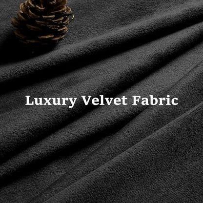 HOMEIDEAS Black Velvet Blackout Curtains, 52 x 96 Inches Long Heavy Duty Light Blocking Thermal Insulated Grommet Window Drapes for Threater, Bedroom, 2 Panels - color: Grommet-black, size: 52"W x 96"L (Pack of 2)