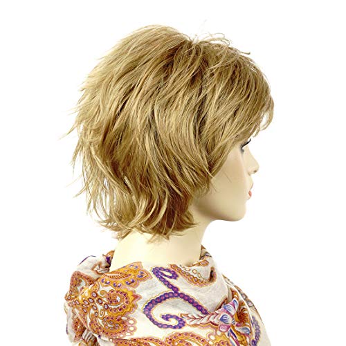 Lydell Short Layered Shaggy Full Synthetic Wigs (Light Stawberry Blonde) - color: 19 Light Stawberry Blonde