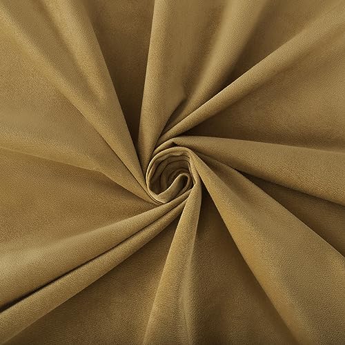 Sun Zero Hampshire Velvet Noise Reducing Thermal Extreme 100% Total Blackout Back Tab/Rod Pocket Curtain Panel, Gold, 50" W x 108" L (1 Panel) - color: Gold, size: 50"W x 108"L (Pack of 1)