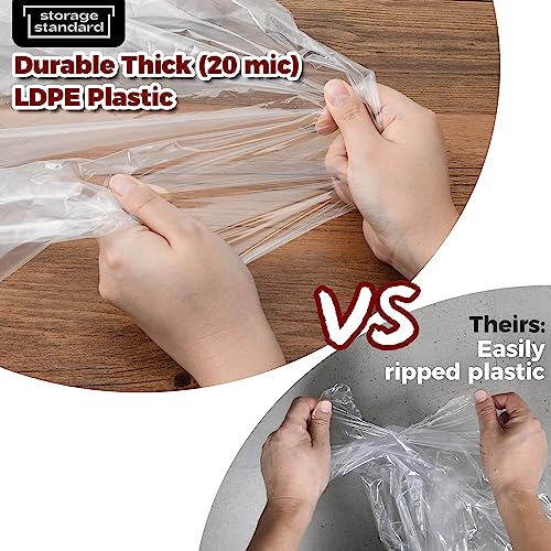 60-Pack Extra Long Dry Cleaning Bags for Clothes 72-Inch Long - Clear Plastic Garment Bags for Hanging Clothes, Dry Cleaner Plastic Clothing Cover for Suits, Gowns, Coat, Dance Costumes & Long Dresses - color: Clear - 72 Inch Length