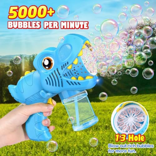 3 Bubble Guns Kids Toys Bubbles Machine, Outside Toys for Ages 3-5 4-8 Kids - color: Blue+green+purple