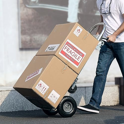 VEVOR Aluminum Truck, 2 in 1, 800 lbs Load Capacity, Heavy Duty Industrial Convertible Folding Hand Truck and Dolly, Utility Cart Converts from Hand Truck to Platform Cart with Rubber Wheels | 2 in 1 Aluminum Truck with Rubber Wheels, Utility Cart Convert