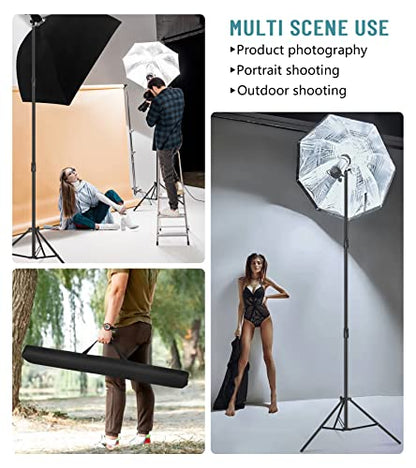 Photography Light Stand Heavy Duty Tripod, Sdfghj 9.2 ft/110''/280cm Aluminum Lighting Stand for Relfectors Photographic Portrait, Softbox, Umbrella, Strobe Light, Flash, Ring Light, with Carry Bag