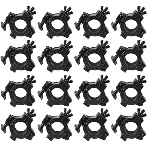 American DJ O-Clamp 1.5 Wrap Around Truss Clamps with Adapters for 1 in and 2 in, Non-Marring, Fits 1.5 in Truss, Secure Lighting Fixture Mounts for DJ Stage Theater Use, 16 Pieces