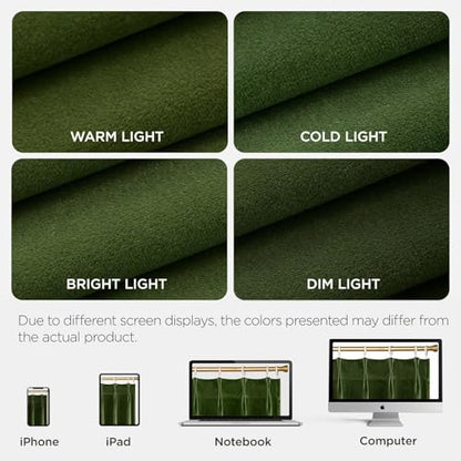 Joydeco Pinch Pleated Velvet Curtains 96 Inch Long 2 Panel Set Green Curtains for Bedroom Living Room, Thermal Insulated Back Tab Blackout Luxury Drapes with Adjustable Hooks (40”W x96”L,Olive Green) - color: Olive Green, size: 40"W x 96"L (Pack of 2)