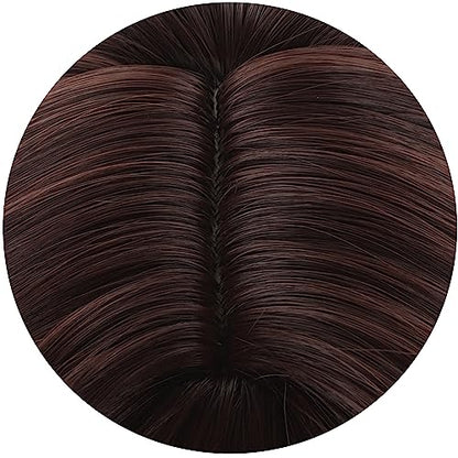 Anime Brown Short Wigs with Bangs Women Bob Straight wig Game Cosplay wig High-Temp Fiber Wig Halloween,Christmas,Comic con,Theme Party,Game Show - color: Brown