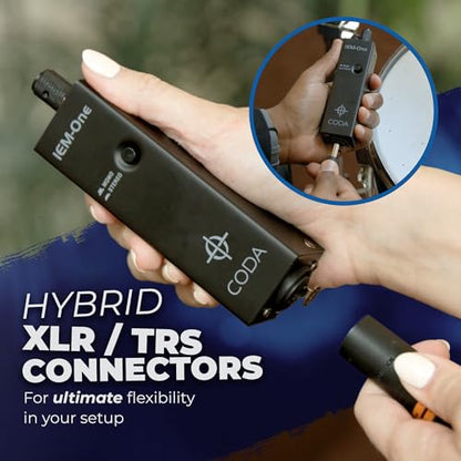 Coda Ultra-Compact Personal in Ear Monitor Amplifier - Single Channel | Headphone Amplifier System with XLR & TRS Input, Portable IEM Amp with Mono & Stereo Mix Panning, Belt Clip - size: Single Channel