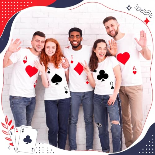 Mixweer 40 Pcs Halloween Play Card Costume, 8 Set Poker Felt Adhesive Sheet - color: Play Cards