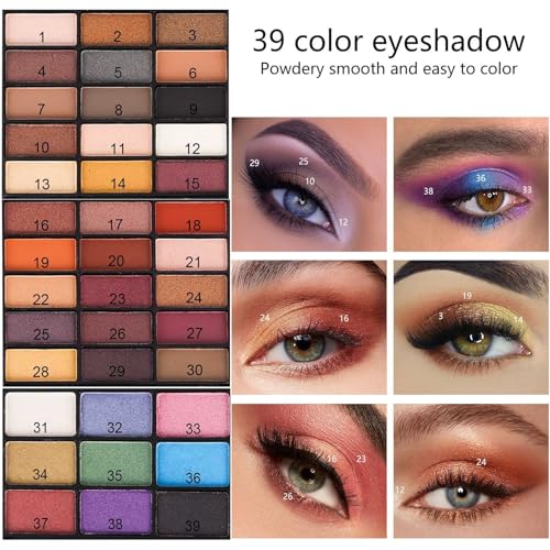58 colors Professional Makeup Kit for Women, All In One Full Makeup Gift Set for Women Girls Beginner with Eye Shadow Blush, Lipstick, Compact Powder, Mascara, Eyeliner, Lip Liner, Eyebrow Pencil, - color: 331Y