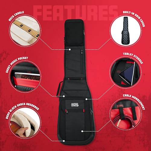 Gator Cases Pro-Go Series Ultimate Guitar Gig Bag, Fits Electric Bass Guitars (G-PG BASS) - style: Bass