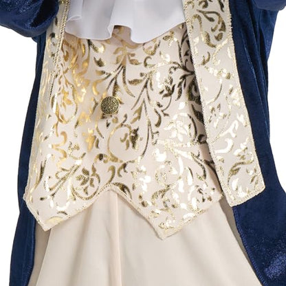 IKALI Kids George Washington Costume With Wig and Hat Accessories, Boys Children Hamilton American Colonial Day Outfit - size: 10-12 Years