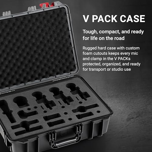 SE ELECTRONICS V Pack Venue Standard Drum Mic Kit for Toms, Snares & Bass Drums - Includes 1 V Kick, 2 V Beats, 2 V Clamps, 1 V7 X Instrument Microphone & More - color: V Pack Venue Standard