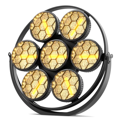 Retro Stage Lights RGB COB 7LED Par Light DMX Control Sound Activated Vintage Wash Par Can Lights for Events Concert Wedding Party Music Live Show Church DJ Birthday