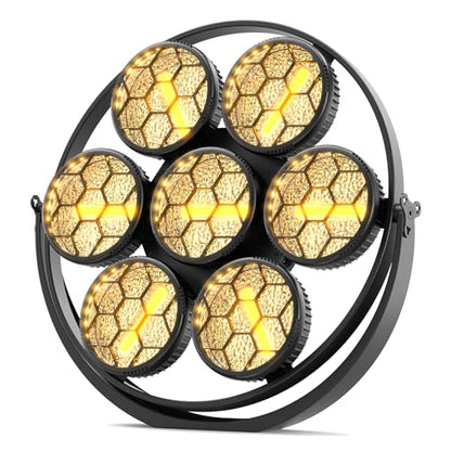 Retro Stage Lights RGB COB 7LED Par Light DMX Control Sound Activated Vintage Wash Par Can Lights for Events Concert Wedding Party Music Live Show Church DJ Birthday