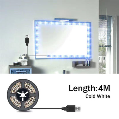 tento Makeup Mirror Lights Lumiere Pour miror 13ft/4M Bendable NO Need to Cut Vanity Lighting Cloakroom Adjustable Flexible Strip Light Table Set with Dimmer and Power Supply Mirror Not Included
