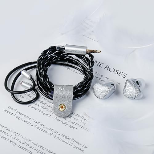 SPA-SG in Ear Monitor Headphones,EarAcoustic Audio 10MM PEEK+PU Composite Diaphragm Inner-Magnet DD HiFi in Ear Earphones,Crystal Diamond Surface IEM with Mic for Singers/Musicians/Audiophile - style: with Mic