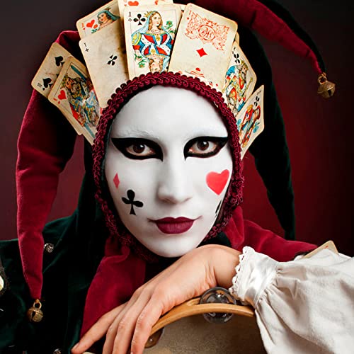 MEICOLY Clown Makeup Kit,White Black Red Face Body Paint for Halloween Devil Joker Zombie Vampire Skeleton SFX Makeup,Pro Oil Based Body Paint with 6 Painting Brushes,4 Sponges,130g/4.59 oz - color: Black White Red Face Paint