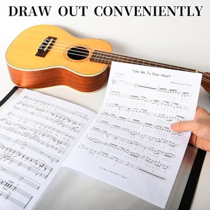 Music Folder Sheet Music Folders Binder Music Choral Storage Holder 50 Pack | Blank Sheet Files Plastic A4 Size 40 Pockets - size: 50 Pack