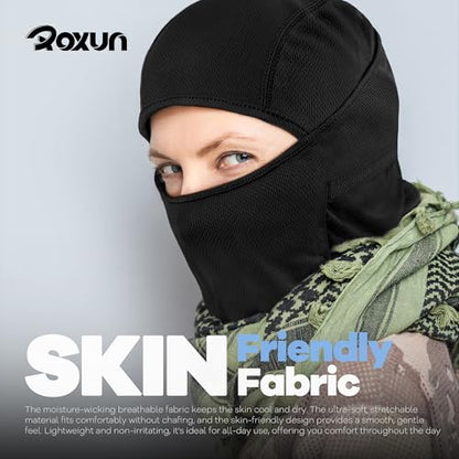 ROXUN Ski Mask Balaclava, Motorcycle Summer Cooling Breathable UV Protector | Windproof & Warm, Adjustable & Secure, Breathable & Dry-Fit, All-Season Comfort - color: 104-one Sky Blue