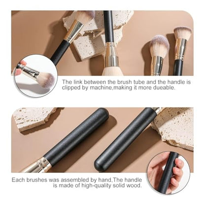 BS-MALL Makeup Brush Set Super Large Big Size Premium Foundation Synthetic Powder Concealers Makeup Brushes Cosmetic Brushes - color: A-Champagne