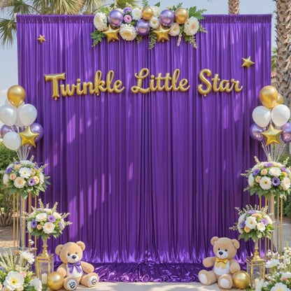 Besutolife Sequin Backdrop Curtains, 20×10 ft Sparkle Wedding & Party Backdrop Drapes with Wrinkle-Resistant Design, Glitter Photography Background for Bridal Showers, Birthdays, Baby Showers - color: Purple, size: 5x10 ft (4 Panels)