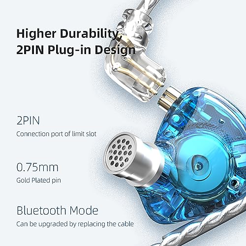 CCA KZ Zax in Ear Monitor Headphones 16 Units 7BA 1DD Hybrid Drivers HiFi IEM Earphones High Clarity Metal Gaming Earbuds with 2 Pin Detachable Cable - color: KZ ZAX Black, size: no mic