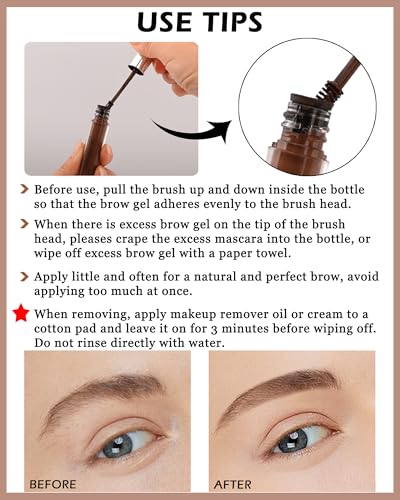 Blonde Eyebrow Gel Tinting Kit,Dark Blonde Eye Brow Stain Mascara for Women | Long Lasting,Waterproof Brow Filler,Tinted Eye Brow Glue,Eyebrow Gel Tint Kit, Thanksgiving,Christmas Eye Makeup for Women - color: 01# Blonde