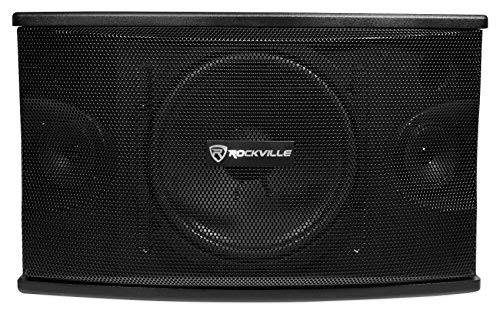 Rockville KPS10 10" 3-Way Karaoke Speaker Pair Bundle with RVSS2 Stands