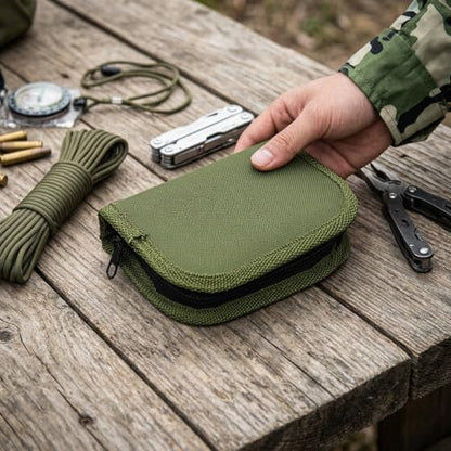 Army Sewing Kit for Adult Men Military Survival Emergency Sewing Kit Button | Army Green Army Sewing Kit, Military Survival Emergency Sewing Kit Travel with Buttons Nylon Portable Small Travel Field EDC - color: Army green