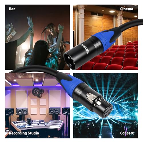 XLR Cable 75 Feet Premium XLR Microphone Cable 3-Pin Balanced Microphone Mic Cord Male to Female XLR Speaker Cable - size: 75 FT