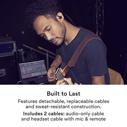 MEE audio Professional MX3 PRO Triple-Driver Hybrid Musician's in Ear Monitor Headphones with Enhanced Midrange and Warm Tonality, Noise Isolating Earphones with Detachable Cables, Black - color: Black, size: MX3 PRO
