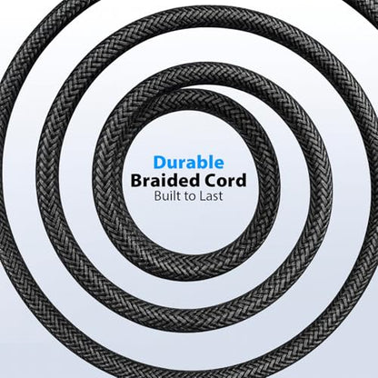 3.5mm to 1/4 Cable, TRS to TRS Stereo Audio Cord, 10ft | 3.5 to 1/4 Inch Braided Cable, Gold-Plated Connectors, Cables for Guitar, Keyboard, Digital Piano, Speaker, Mixer, Amplifier - size: 10ft