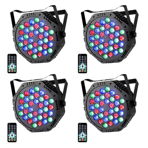 36LED Par Lights DJ Stage Light with Sound Activated 4-Packs - color: 4Pack