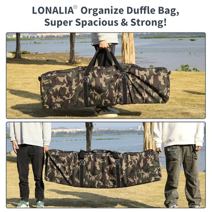 52 Inch Large Duffle Bag Travel Camping, 180L Capacity, Camo - color: Camo, size: 52x14.5x14.5 inch