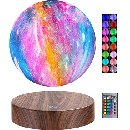 Floating Moon Lamp -3D Galaxy Levitation Moon Light,Magnetic LED Night Lights for Girls Boys Kids Women Birthday Graduation Gifts - color: 16 colors galaxy