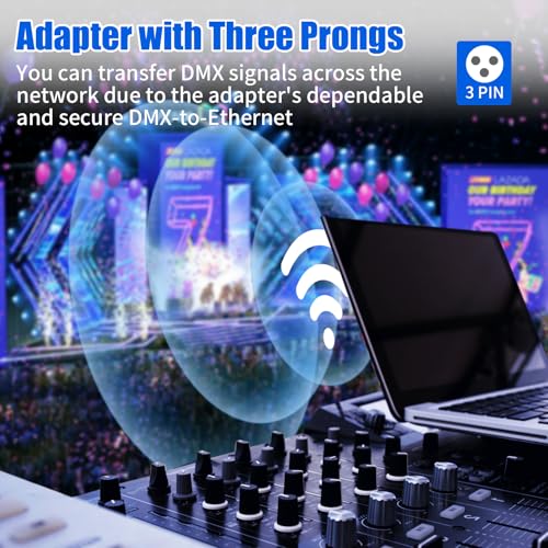 for 3 Pin XLR to RJ45 Adapter [New Version 2026] DMX 512 Converter DMX to RJ45 Adapter for DMX512 Connector DMX512 Cable Converter Ethernet to 3 Pin XLR DMX Female & Male Adapters Sets (1)