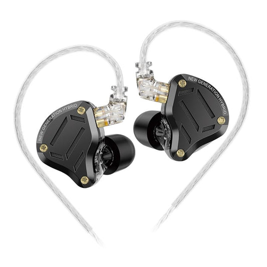 KZ ZS10 Pro 2 Gaming Earbuds,4-Level Tuning Switch Headphone Multi Driver in Ear IEM Earphone,Upgraded 1DD+4BA KZ IEM Gaming,Wired Earbuds with Detachable 2Pin Cable (Dark, No Microphone) - color: Dark, size: No Microphone