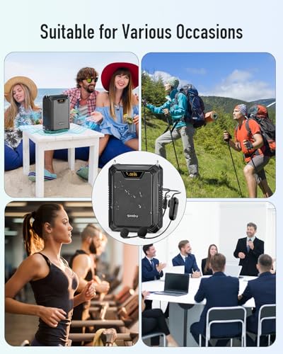 SHIDU 30W Voice Amplifier with Wireless Microphone and Microphone Headset | IPX6 Waterproof Amplifier Wireless & Wired Microphone Bluetooth Speaker Personal Megaphone for Teachers Meeting Outdoors