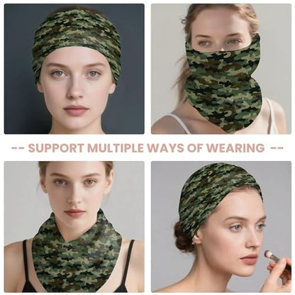 Art Owl Women's Slouchy Beanie Hat Cute Turban Hats Cancer Headwear Caps Baggy Skull Sleep Scarf - color: Camouflage Print