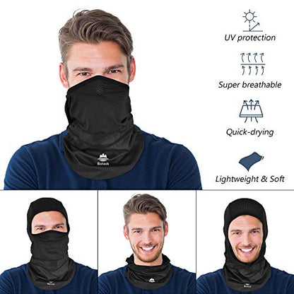 Balaclava Ski Mask, Sun Protection Breathable Face Cover Men Women - color: Mesh Black