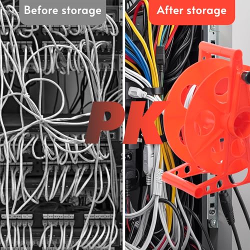Homeon Wheels Cord Storage Reel with Handle Driven Easy to Use,Holds up to 135 feet - style: Red Cord reel