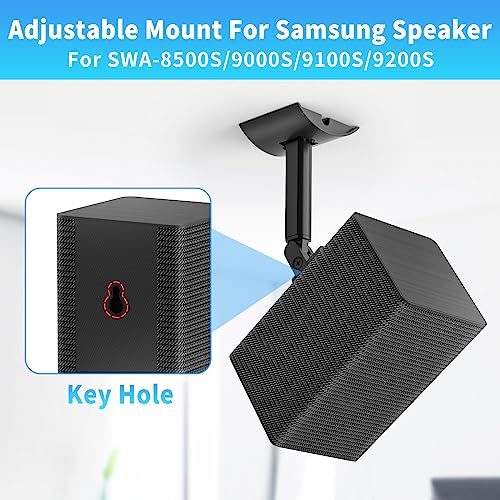 notiela Tilt and Swivel Adjustable Speaker Wall Mount for Samsung SWA-9200S SWA-9100S SWA-9000S SWA-8500S Rear Speakers Ceiling Speaker Mount, 1 Pack - style: 1 Pack
