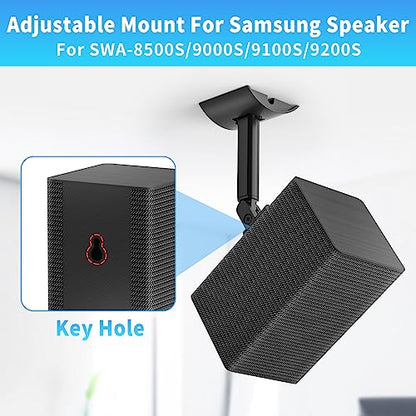 notiela Tilt and Swivel Adjustable Speaker Wall Mount for Samsung SWA-9200S SWA-9100S SWA-9000S SWA-8500S Rear Speakers Ceiling Speaker Mount, 1 Pack - style: 1 Pack
