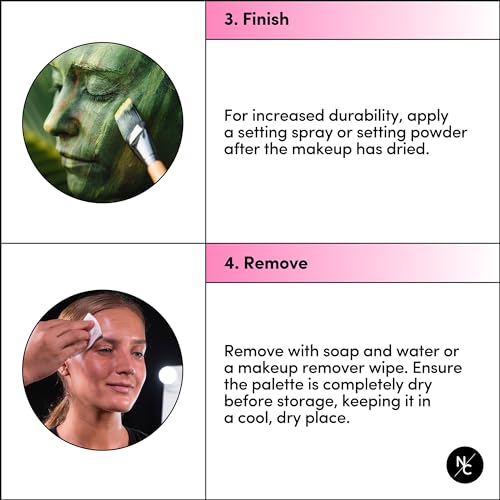 Narrative Cosmetics FX 12-Color Palette - Water-Activated Face & Body Paint for SFX, Theater, Cosplay - High-Pigment, Blendable SFX Makeup, Easy-to-Use for Film & TV