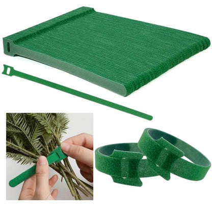 120 Pcs Hook＆Loop Garden Plant Cable Ties 12 Inch Adjustable Nylon Garden Fastener Strap for Climbing Plant and Vines