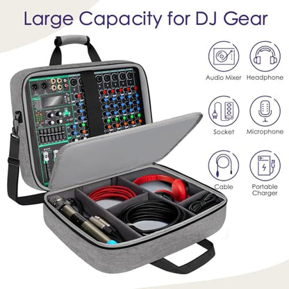 SNIGJAT Audio Mixer Case Fits RODECasterPro II with Adjustable Storage Grey - color: Grey