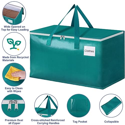 StorageRight Moving Bags, Moving Boxes, 93L 4-Pack Sotrage Bags Totes,Green - color: Green, size: 4 Pack