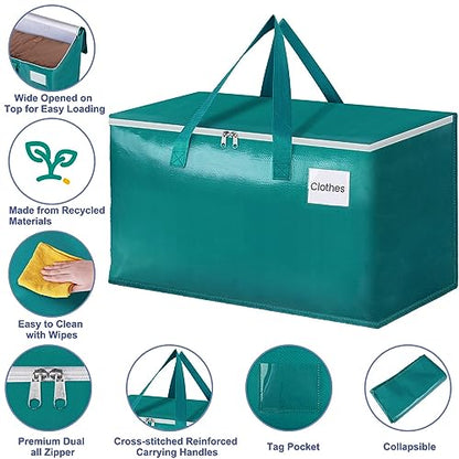 StorageRight Moving Bags, Moving Boxes, 93L 4-Pack Sotrage Bags Totes,Green - color: Green, size: 4 Pack