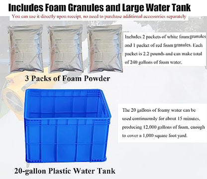 LANGXUN 2026 Upgrade Foam Machine for Party, 1200W High Power Foam Maker Cannon Bubble Machine, Outdoor Summer Pool Party Water Toys for Birthdays Hoilday Celebrations and Backyard Events - color: Yellow