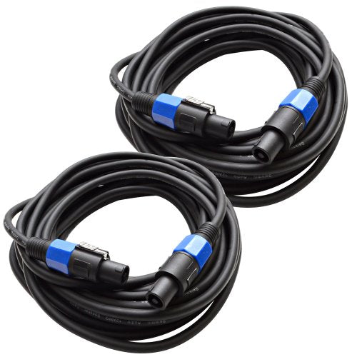 Seismic Audio TW12S35Pair 12 Gauge 35-Feet Speakon to Speakon PA/DJ Speaker Cable - size: 35 Feet
